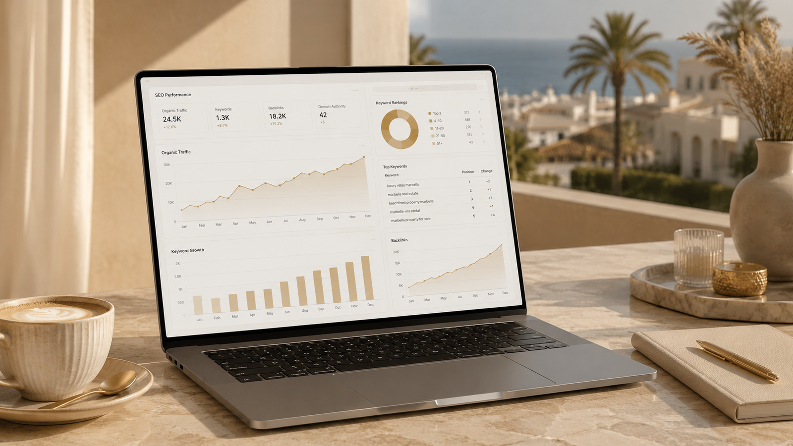 SEO Marbella dashboard and local visibility strategy for premium brands