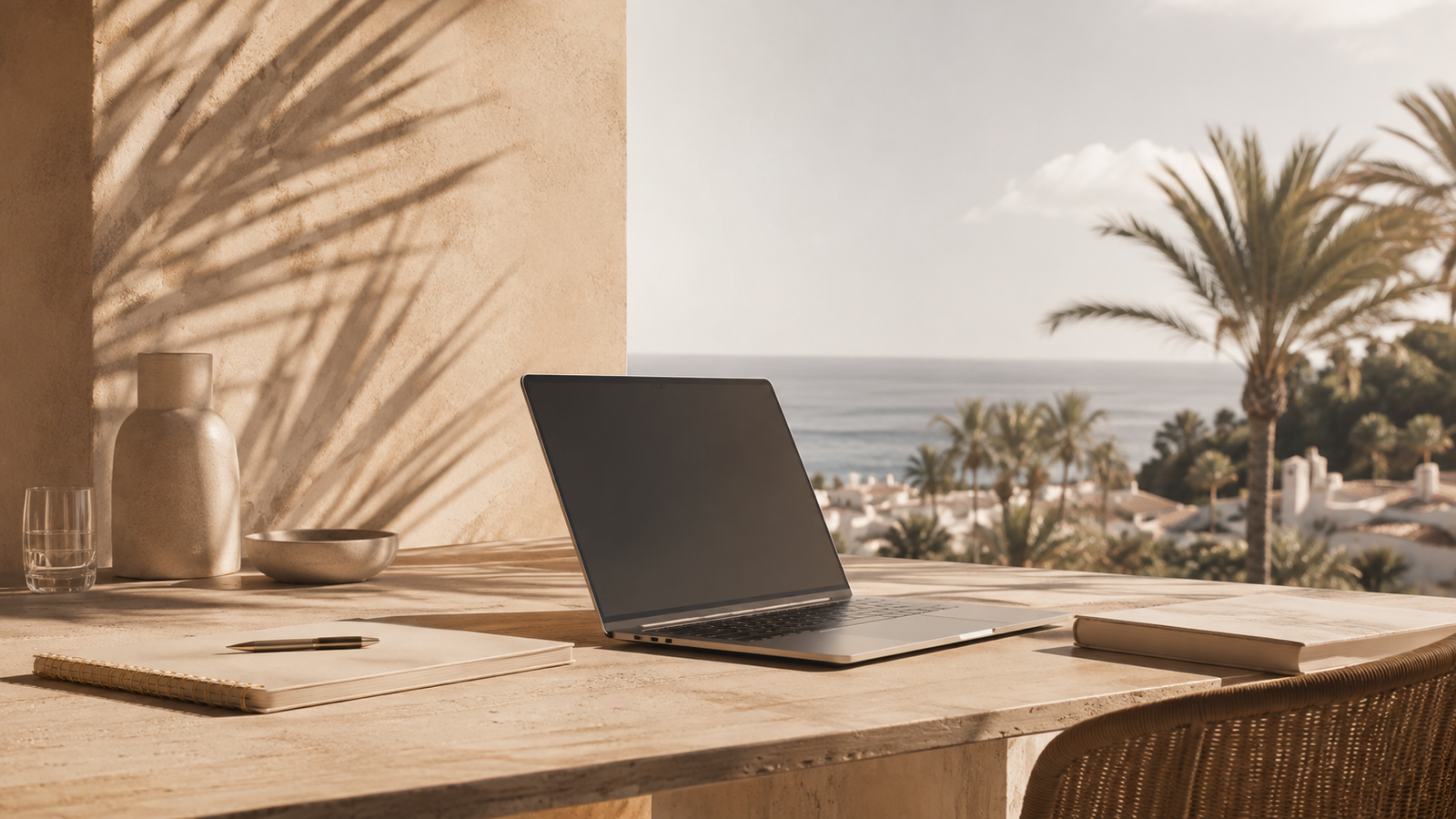 Premium architecture and design presentation workspace for a Marbella studio