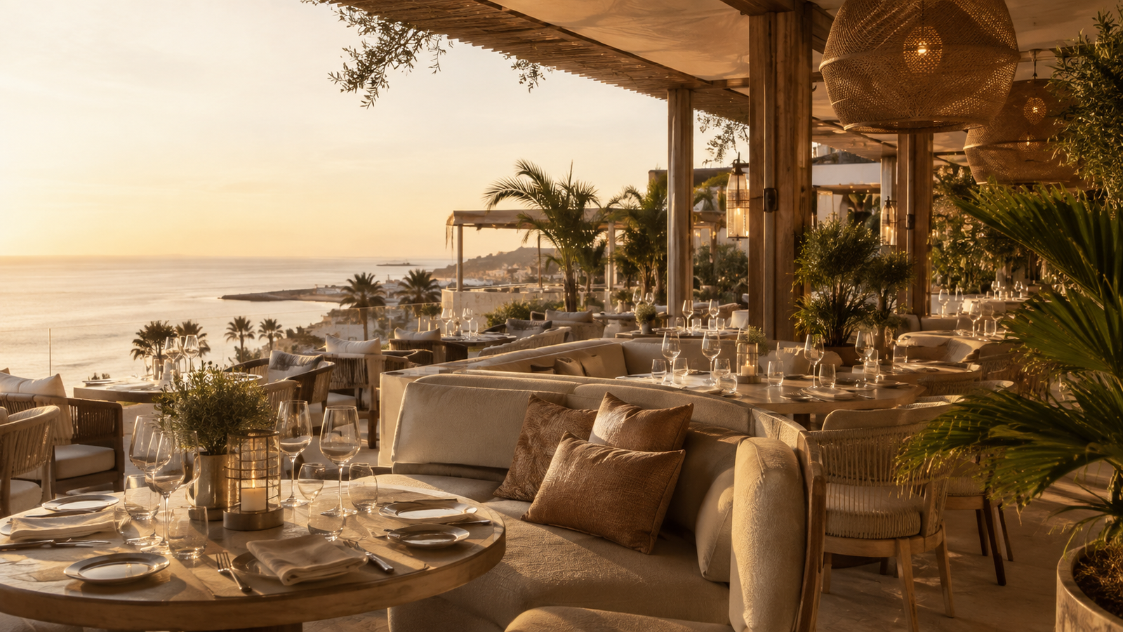 Premium hospitality setting on the Costa del Sol for restaurant marketing in Marbella